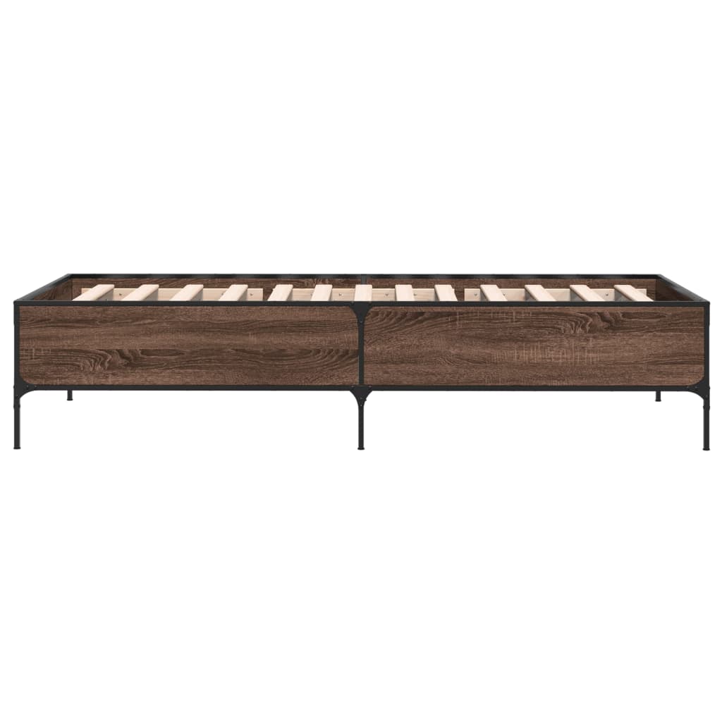 Cadre de lit sans matelas chêne marron 100x200 cm - XIOS