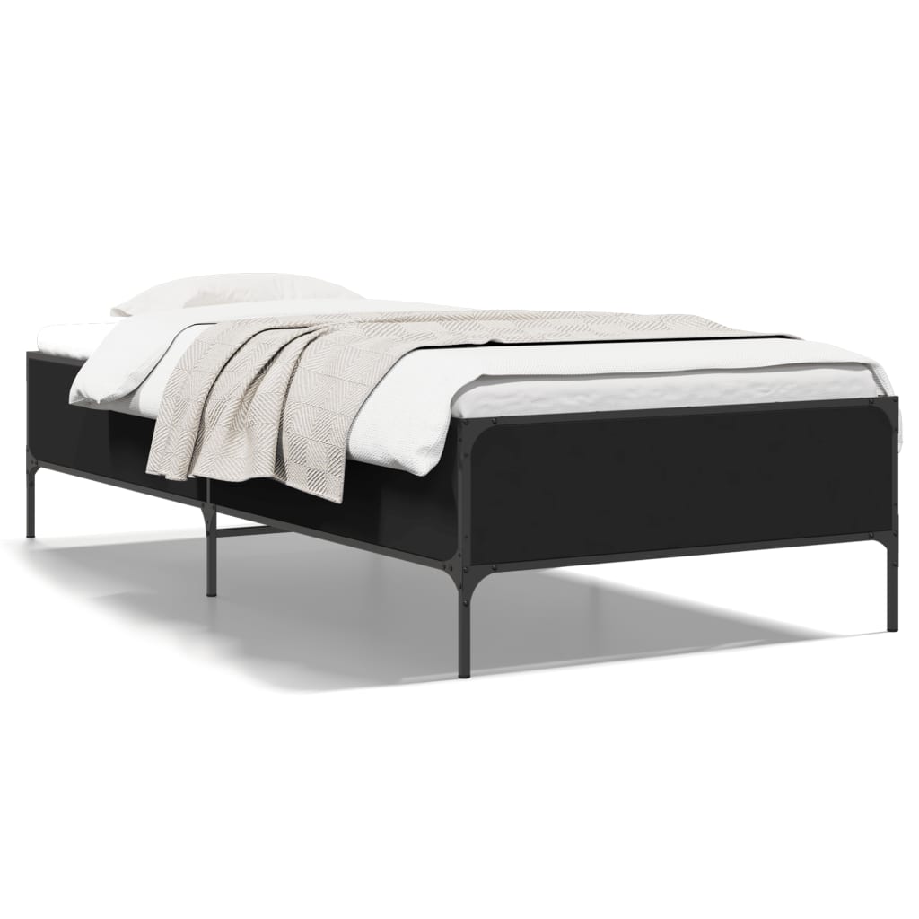 Cadre de lit sans matelas noir 90x200 cm - XIOS