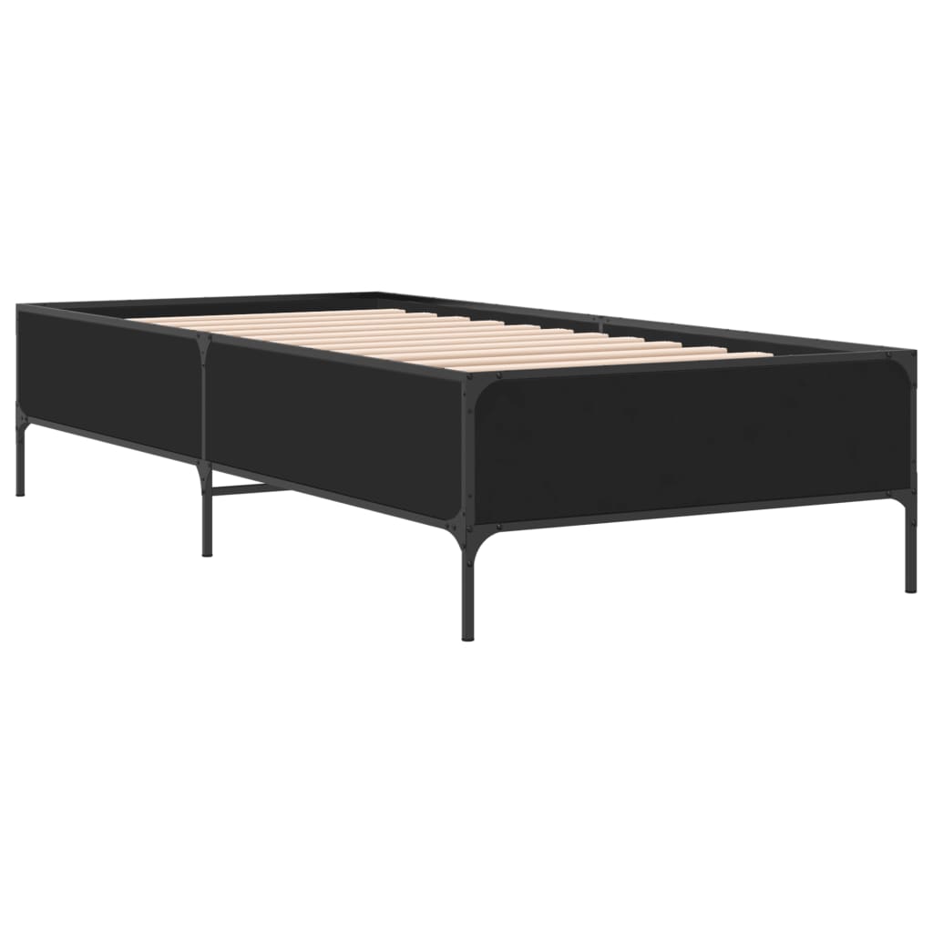 Cadre de lit sans matelas noir 90x200 cm - XIOS