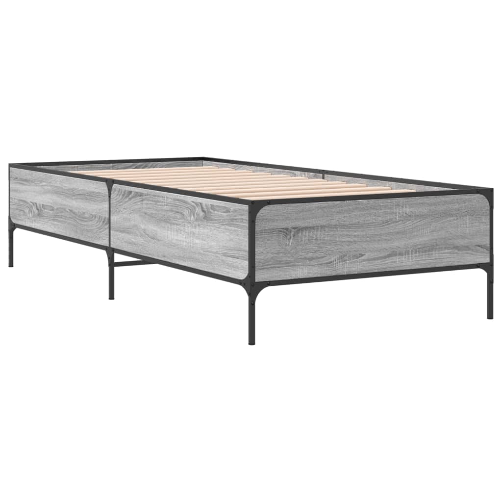 Cadre de lit sans matelas sonoma gris 90x200 cm - XIOS
