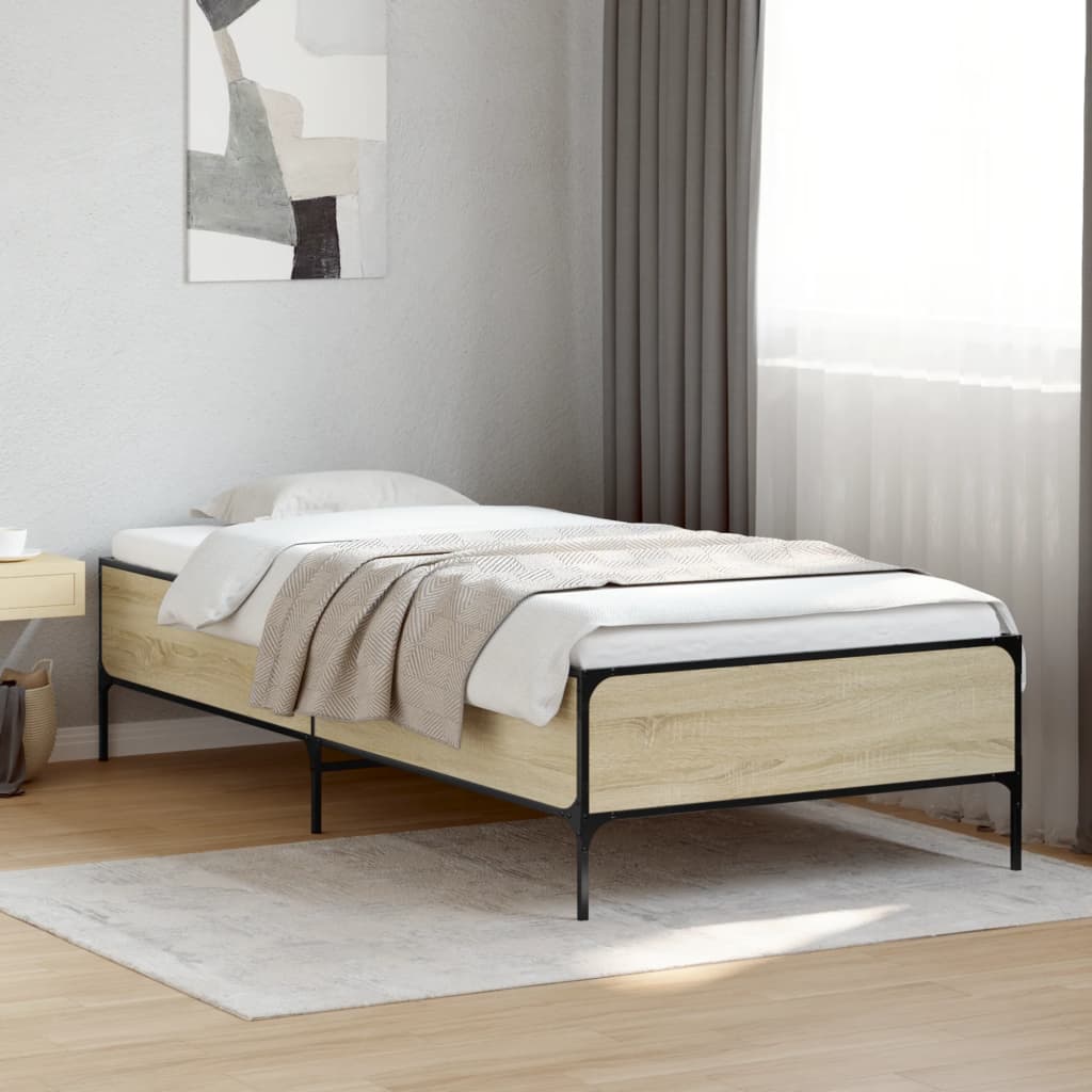 Cadre de lit sans matelas chêne sonoma 90x190 cm - XIOS