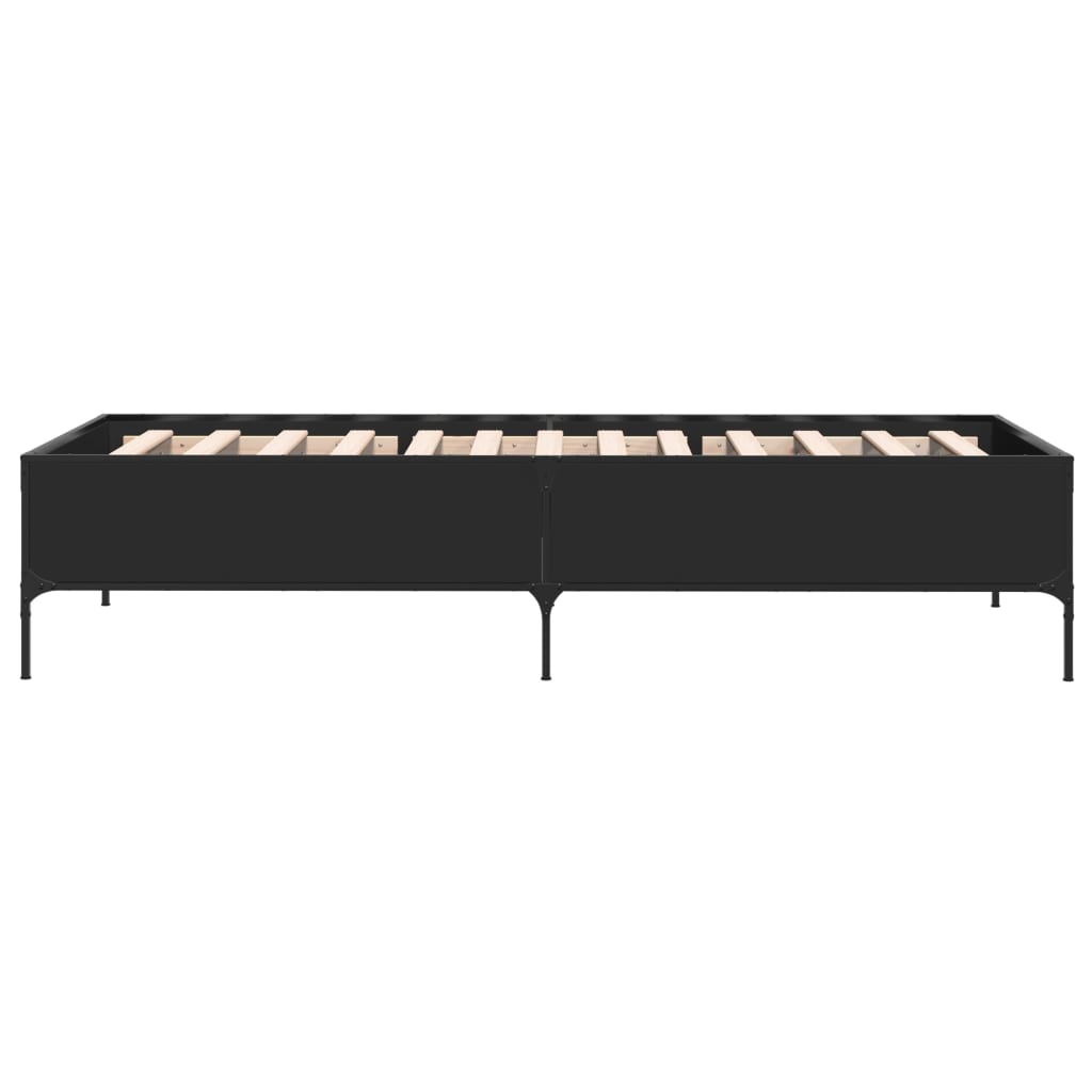 Cadre de lit sans matelas noir 75x190 cm - XIOS