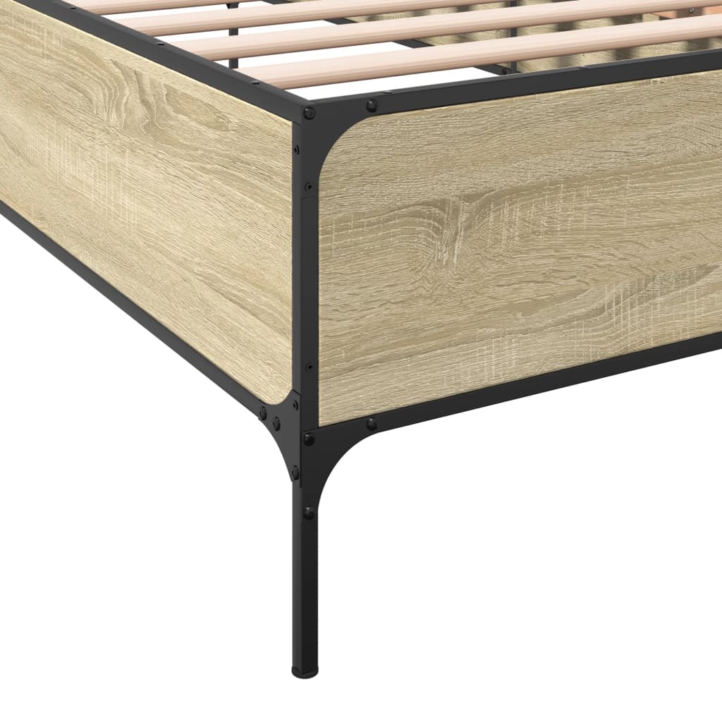 Cadre de lit sans matelas chêne sonoma 75x190 cm - XIOS