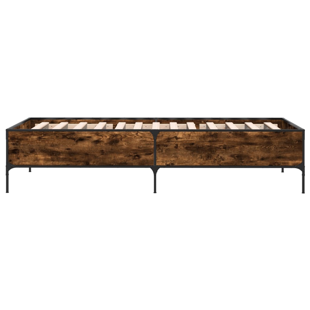Cadre de lit sans matelas chêne fumé 75x190 cm - XIOS