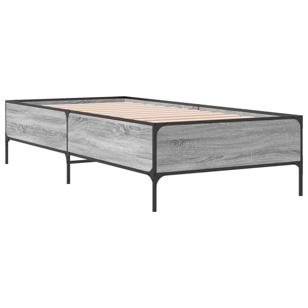 Cadre de lit sans matelas sonoma gris 75x190 cm - XIOS