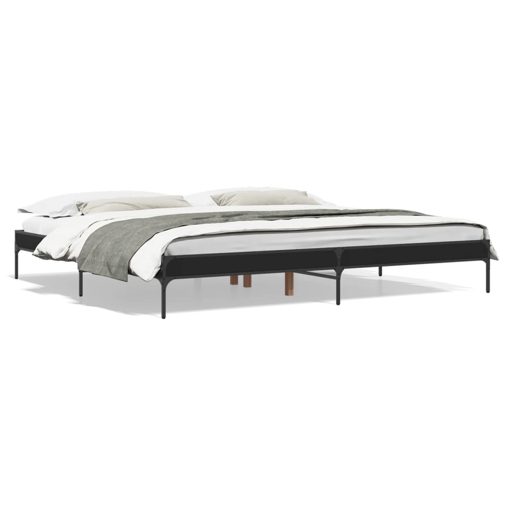 Cadre de lit sans matelas noir 200x200 cm - XIOS