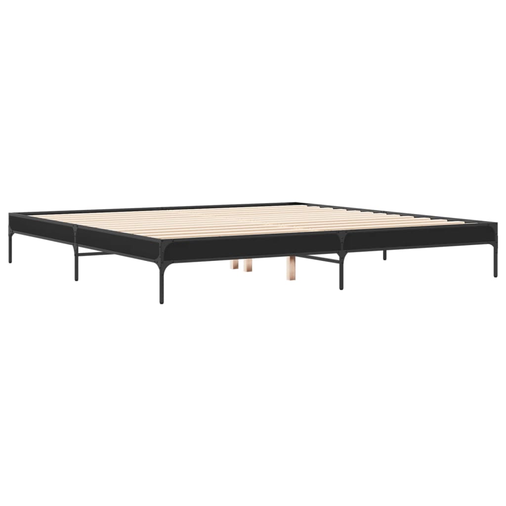 Cadre de lit sans matelas noir 200x200 cm - XIOS
