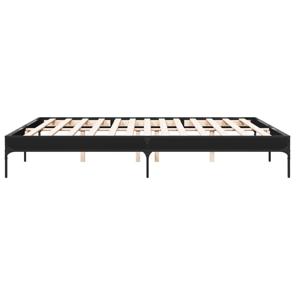 Cadre de lit sans matelas noir 200x200 cm - XIOS