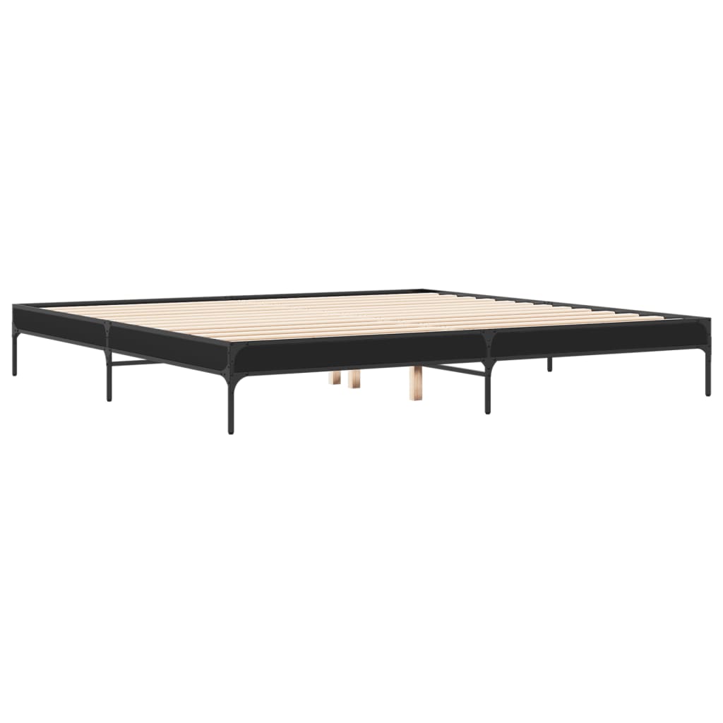 Cadre de lit sans matelas noir 200x200 cm - XIOS