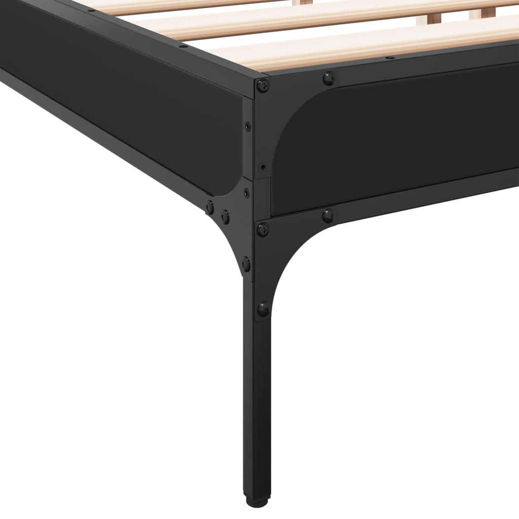 Cadre de lit sans matelas noir 200x200 cm - XIOS