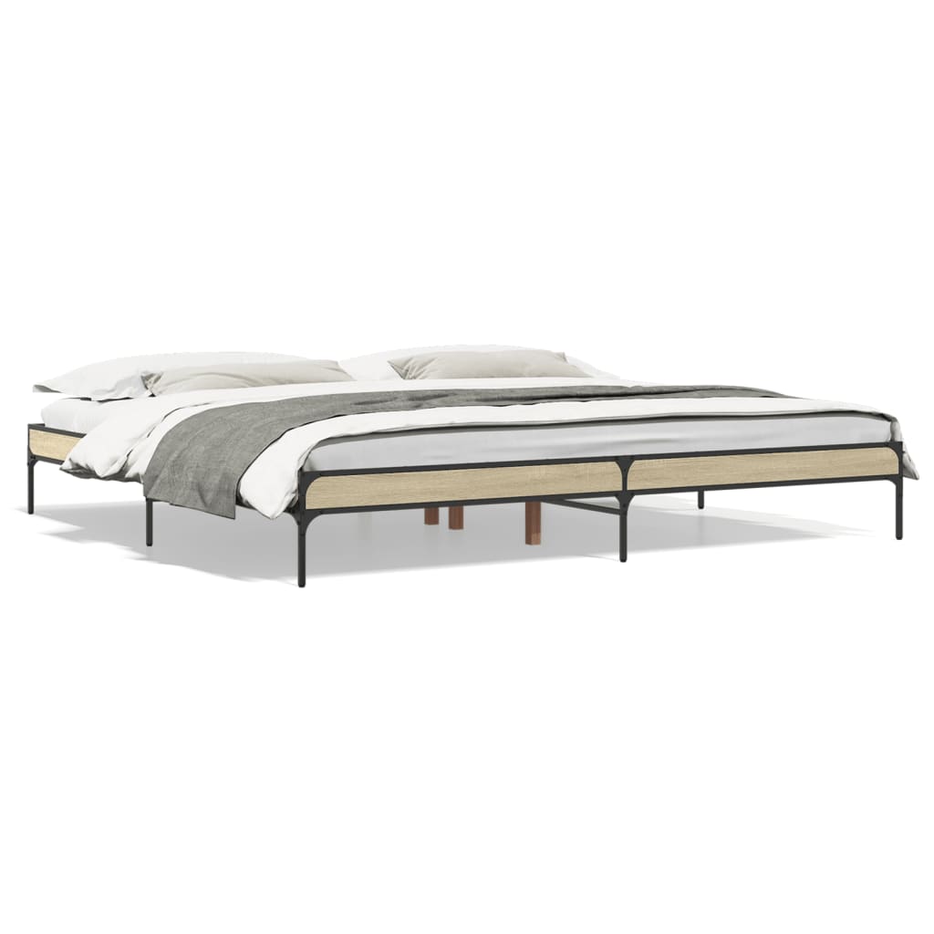 Cadre de lit sans matelas chêne sonoma 200x200 cm - XIOS