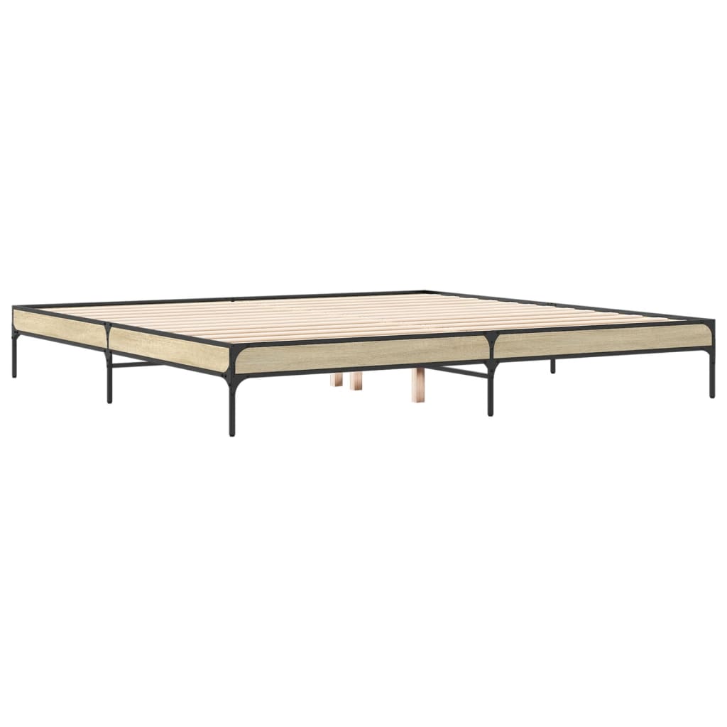 Cadre de lit sans matelas chêne sonoma 200x200 cm - XIOS