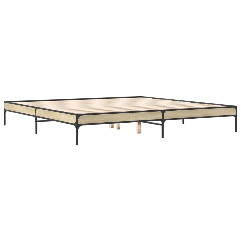 Cadre de lit sans matelas chêne sonoma 200x200 cm - XIOS