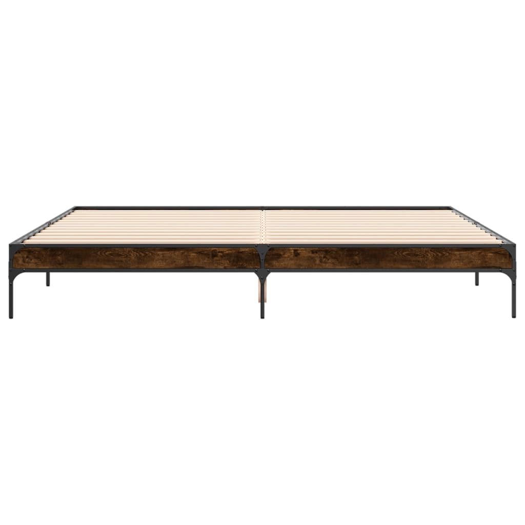 Cadre de lit sans matelas chêne fumé 200x200 cm - XIOS