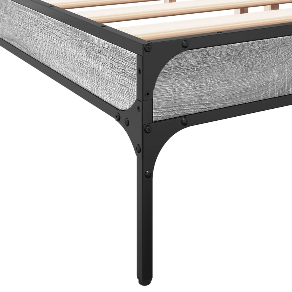 Cadre de lit sans matelas sonoma gris 200x200 cm - XIOS