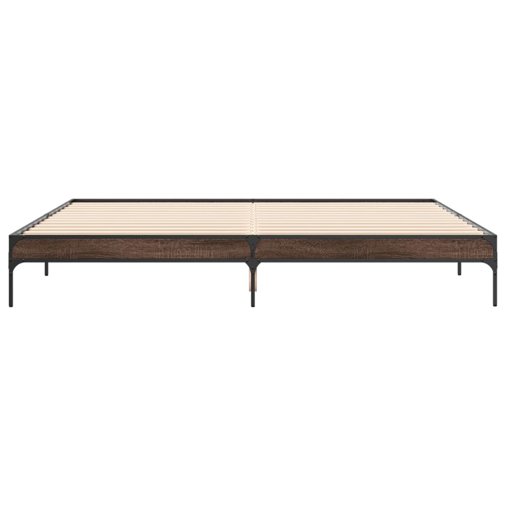 Cadre de lit sans matelas chêne marron 200x200 cm - XIOS