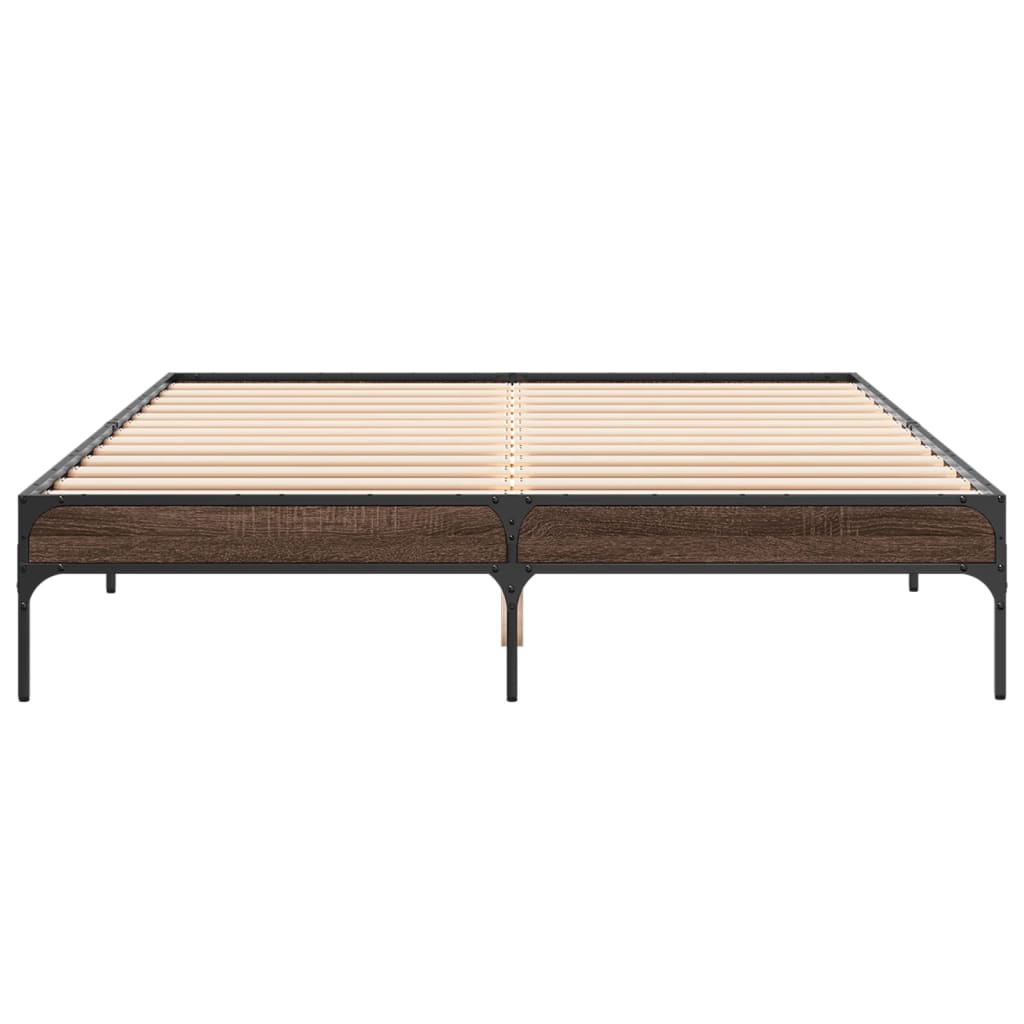 Cadre de lit sans matelas chêne marron 160x200 cm - XIOS