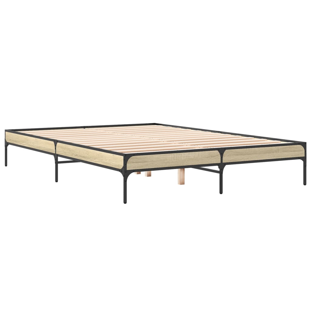 Cadre de lit sans matelas chêne sonoma 150x200 cm - XIOS