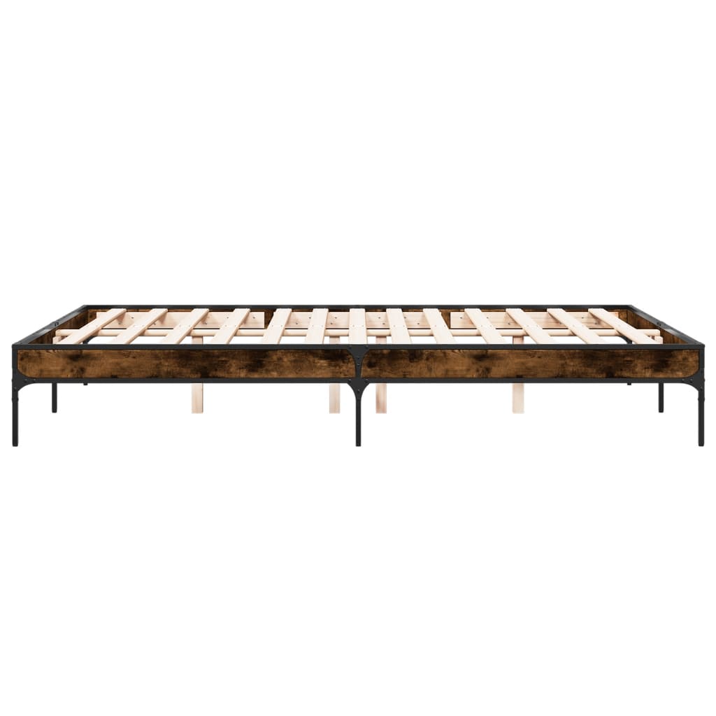 Cadre de lit sans matelas chêne fumé 150x200 cm - XIOS