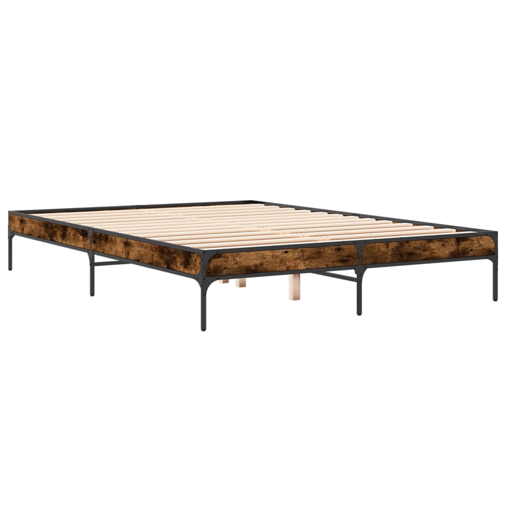 Cadre de lit sans matelas chêne fumé 150x200 cm - XIOS