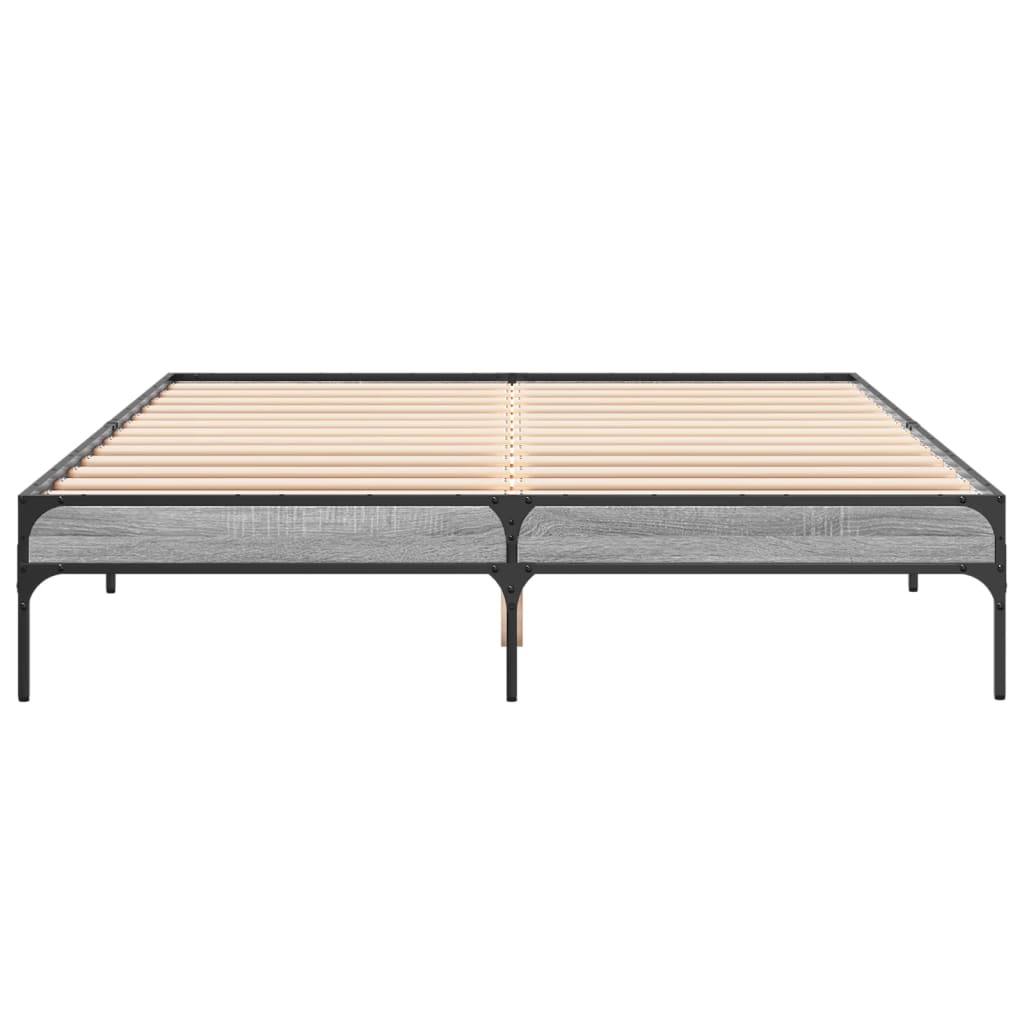 Cadre de lit sans matelas sonoma gris 150x200 cm - XIOS