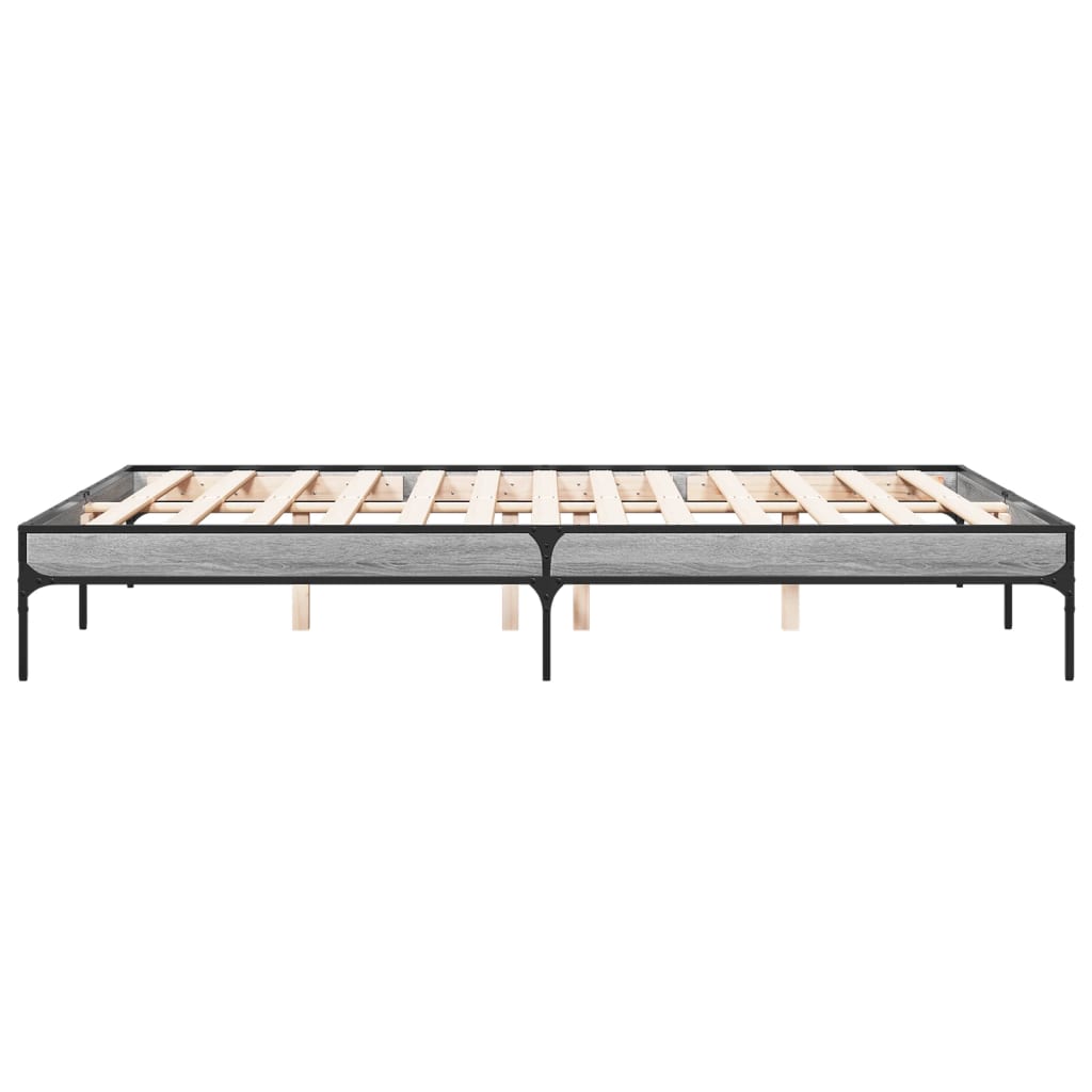 Cadre de lit sans matelas sonoma gris 150x200 cm - XIOS