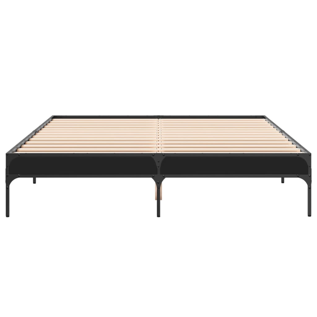 Cadre de lit sans matelas noir 140x200 cm - XIOS