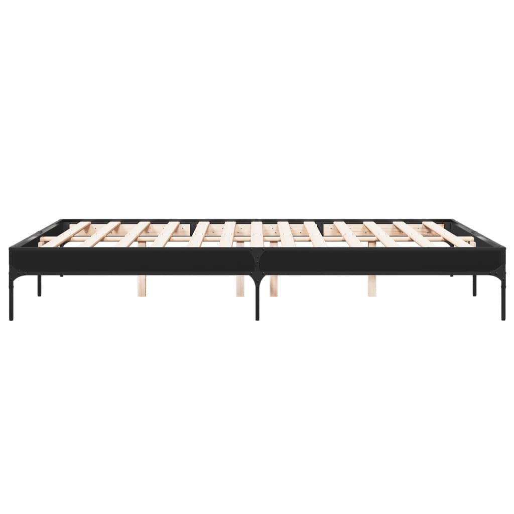 Cadre de lit sans matelas noir 140x200 cm - XIOS