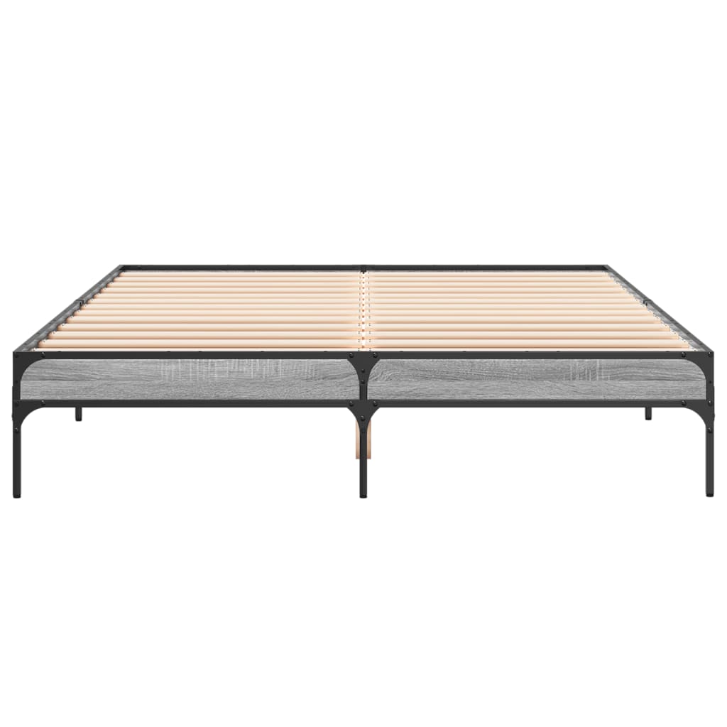 Cadre de lit sans matelas sonoma gris 140x200 cm - XIOS