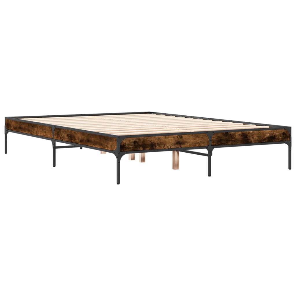 Cadre de lit sans matelas chêne fumé 120x200 cm - XIOS