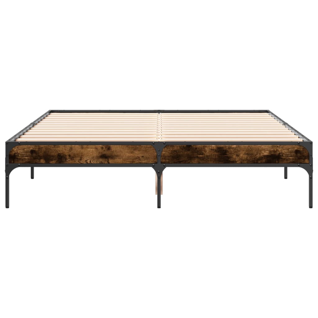 Cadre de lit sans matelas chêne fumé 120x200 cm - XIOS