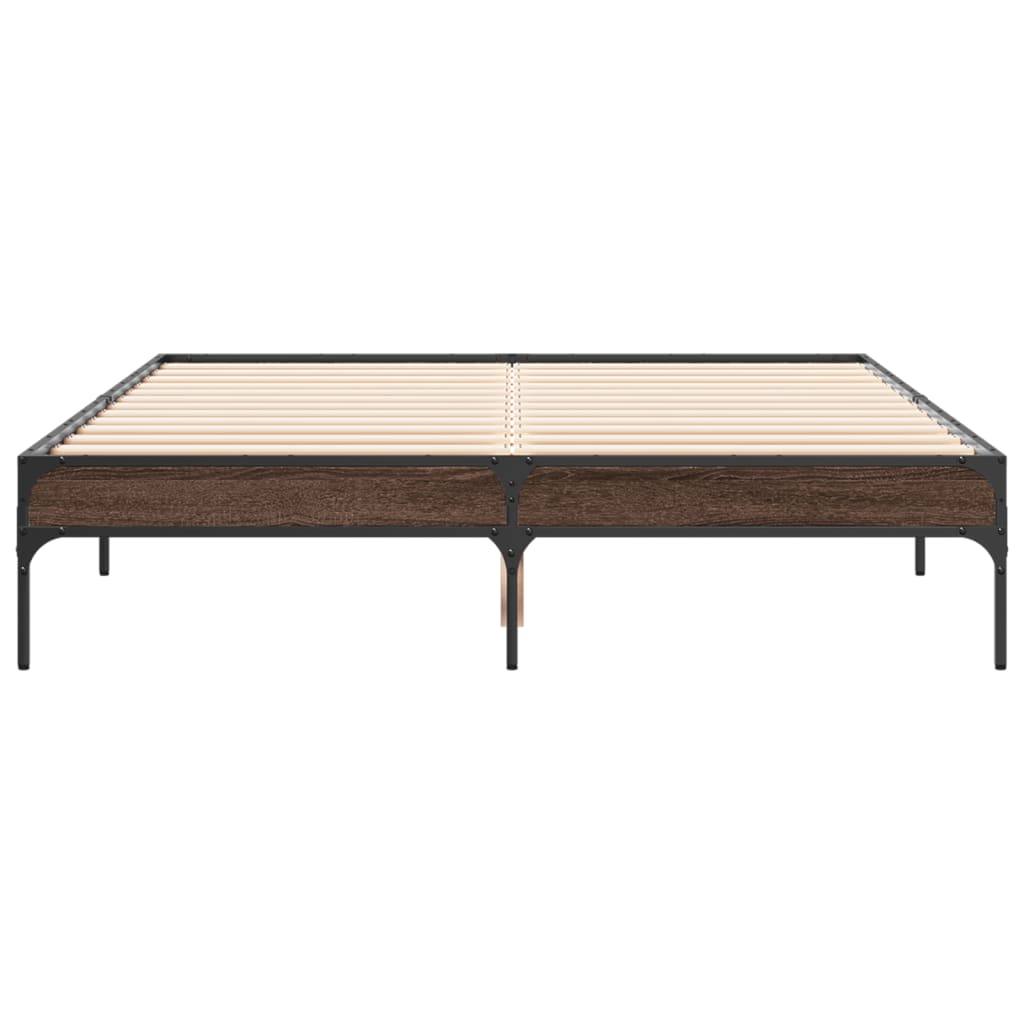Cadre de lit sans matelas chêne marron 120x200 cm - XIOS