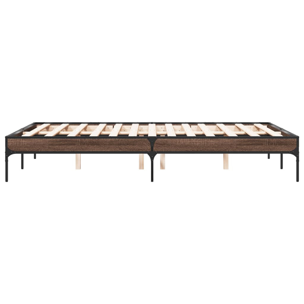 Cadre de lit sans matelas chêne marron 120x200 cm - XIOS