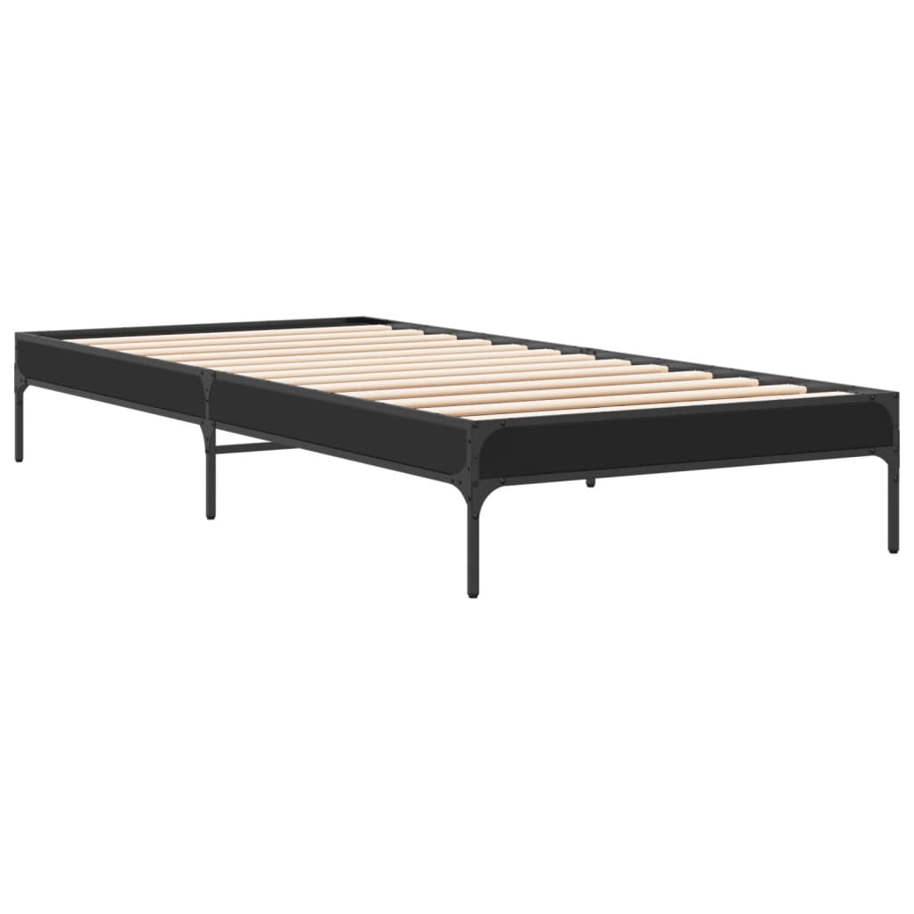 Cadre de lit sans matelas noir 100x200 cm - XIOS