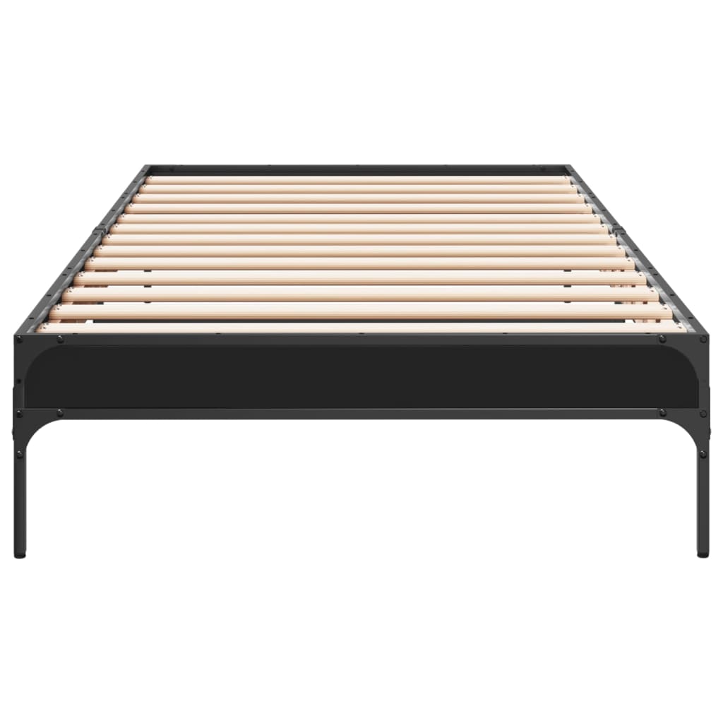 Cadre de lit sans matelas noir 100x200 cm - XIOS
