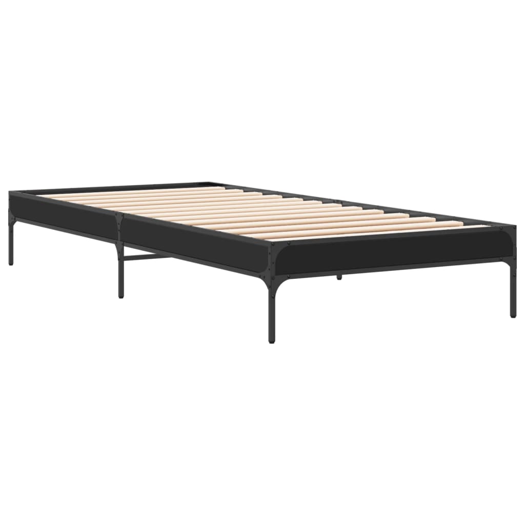 Cadre de lit sans matelas noir 100x200 cm - XIOS