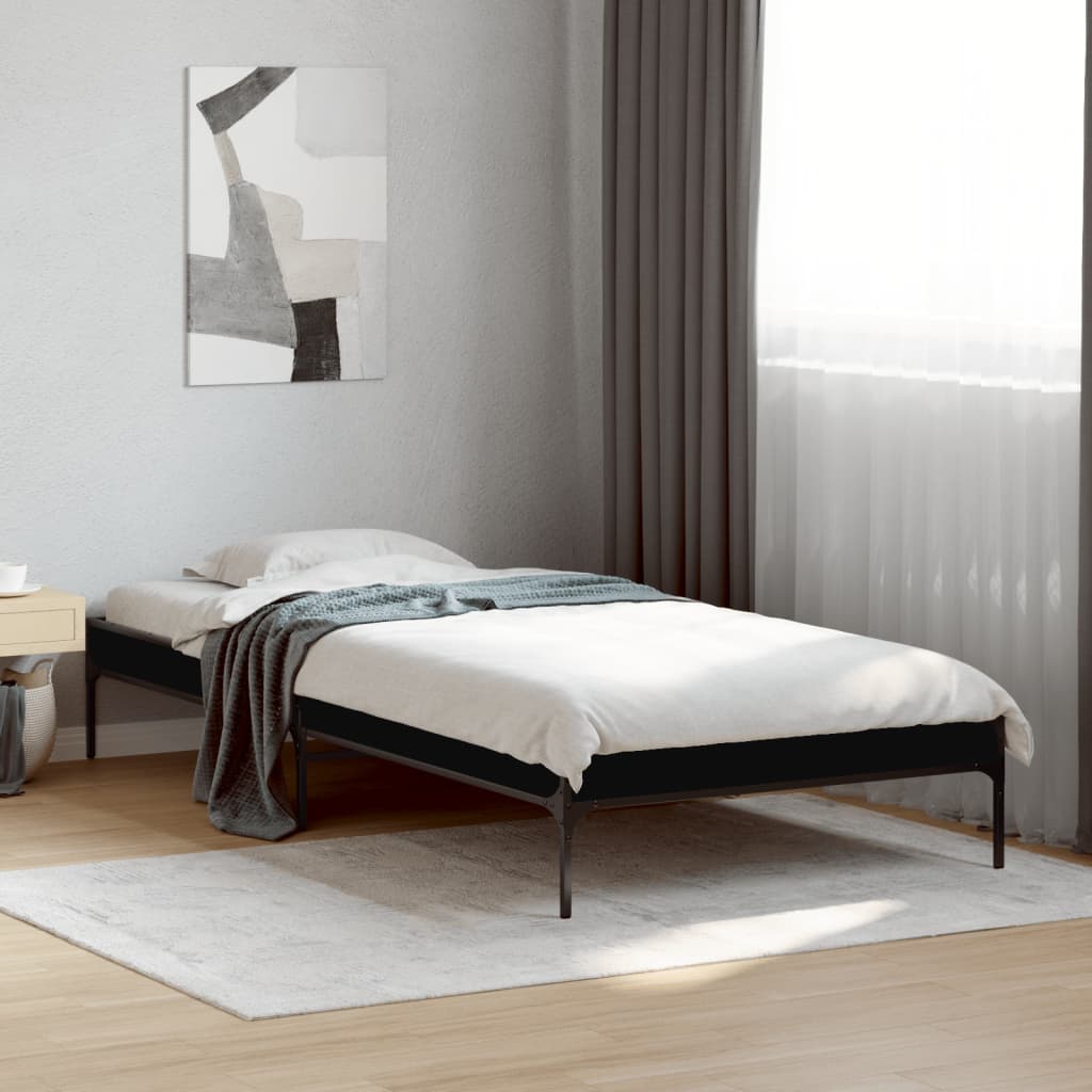 Cadre de lit sans matelas noir 100x200 cm - XIOS