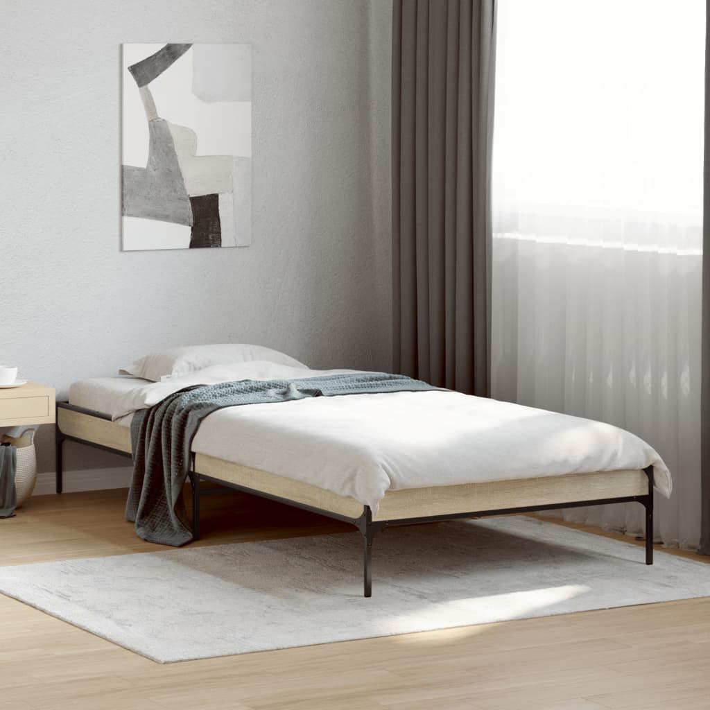 Cadre de lit sans matelas chêne sonoma 100x200 cm - XIOS