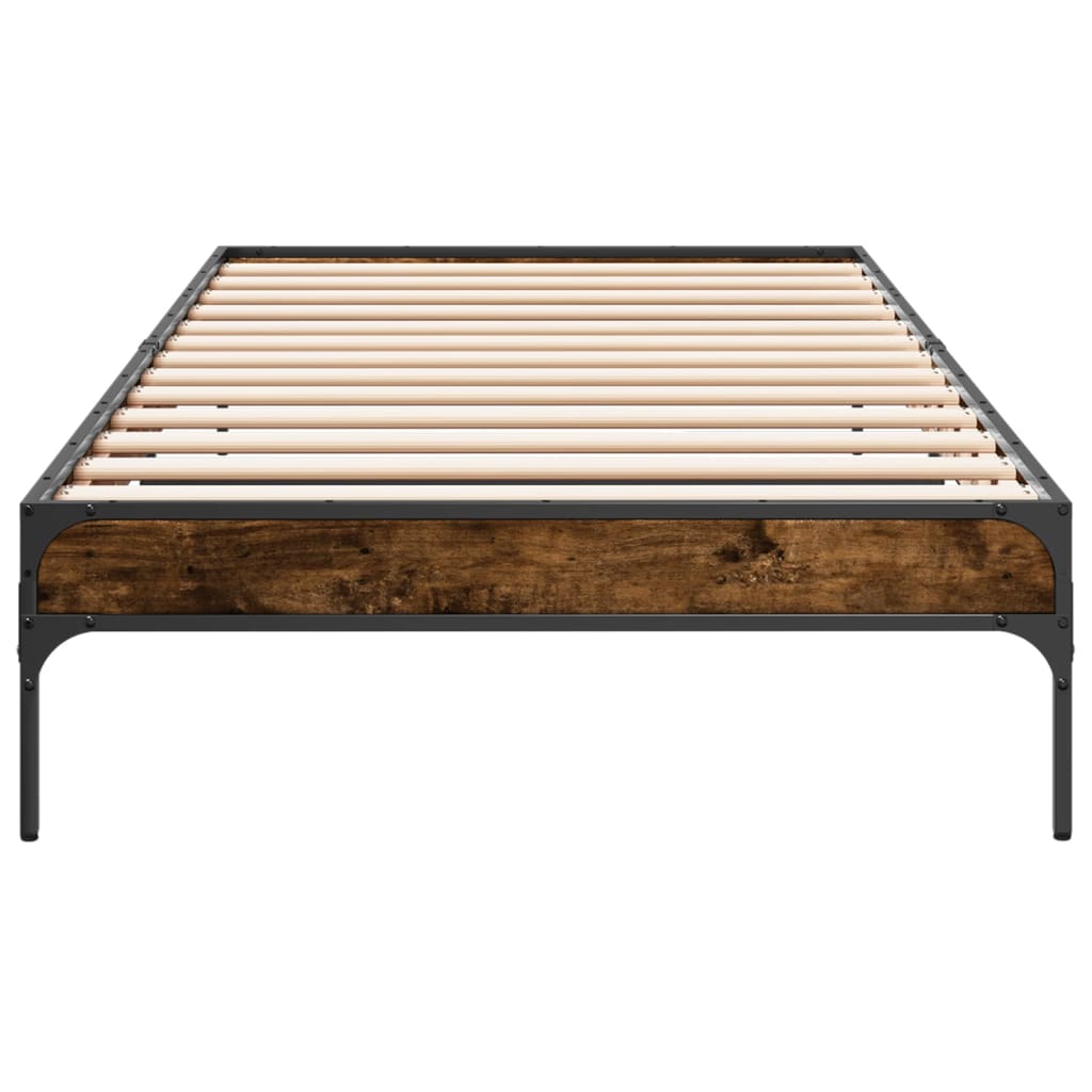 Cadre de lit sans matelas chêne fumé 100x200 cm - XIOS