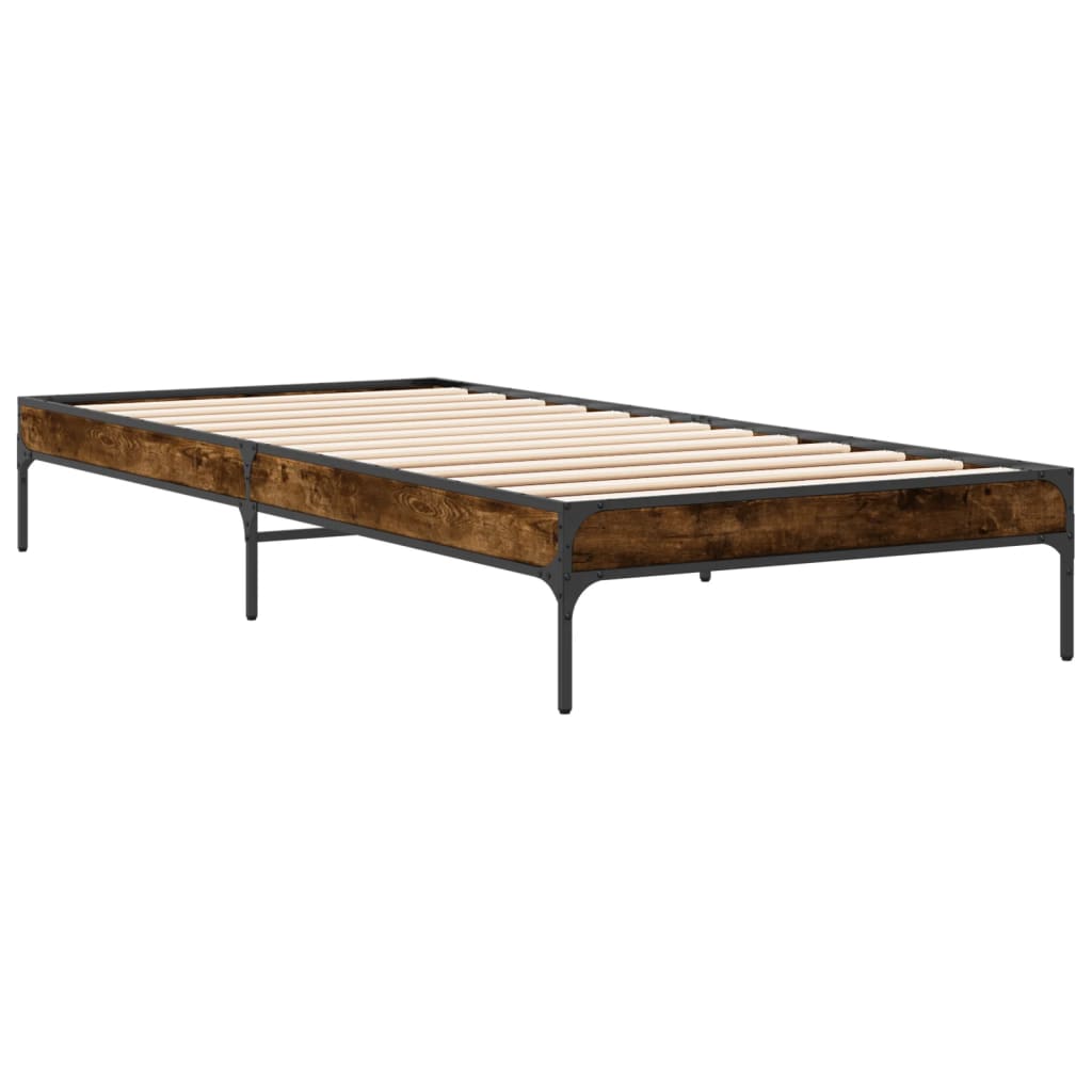 Cadre de lit sans matelas chêne fumé 100x200 cm - XIOS