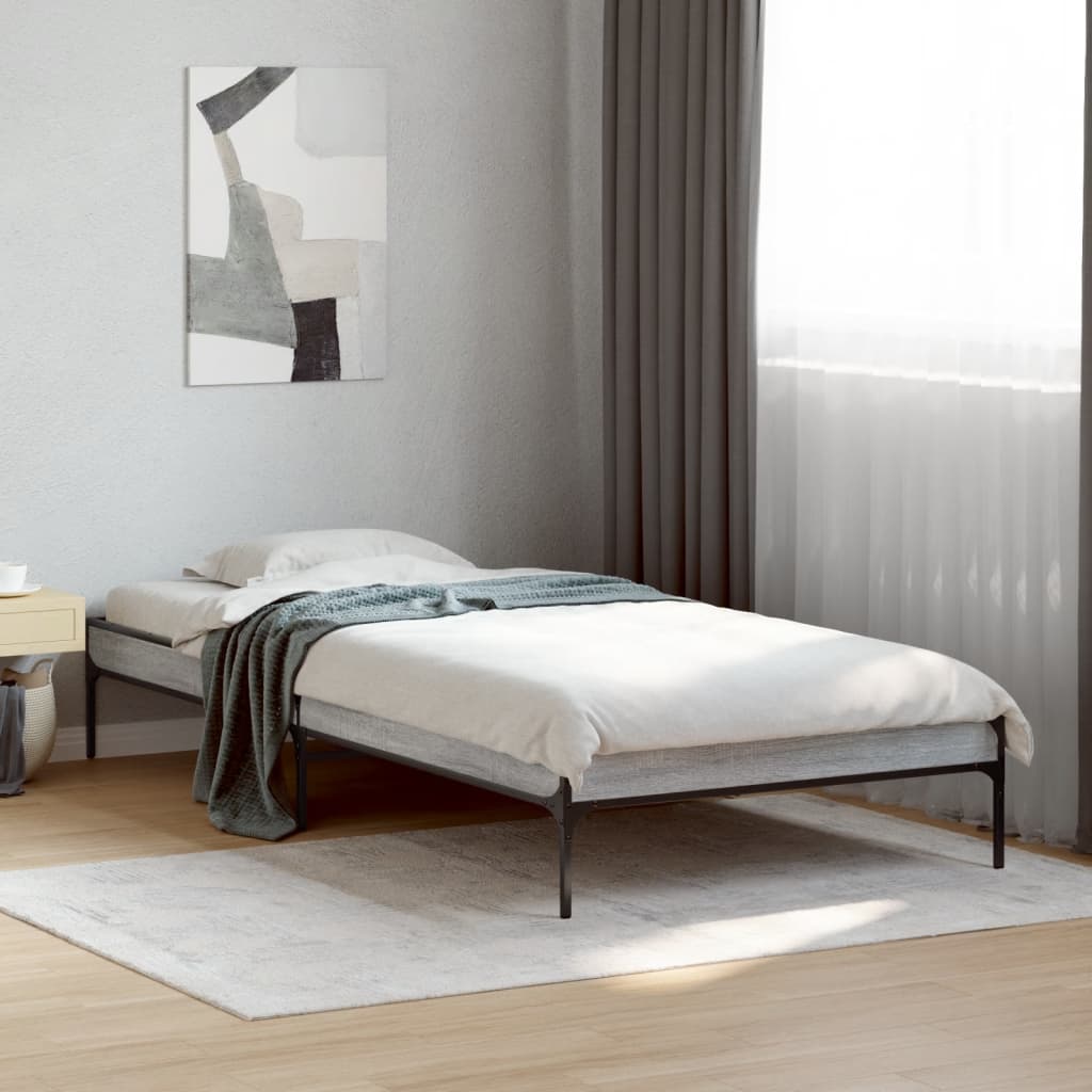 Cadre de lit sans matelas sonoma gris 100x200 cm - XIOS