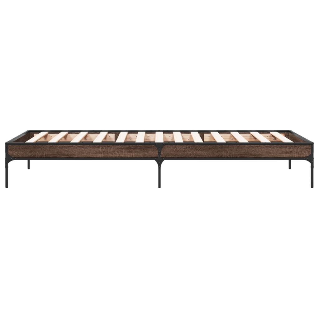 Cadre de lit sans matelas chêne marron 100x200 cm - XIOS