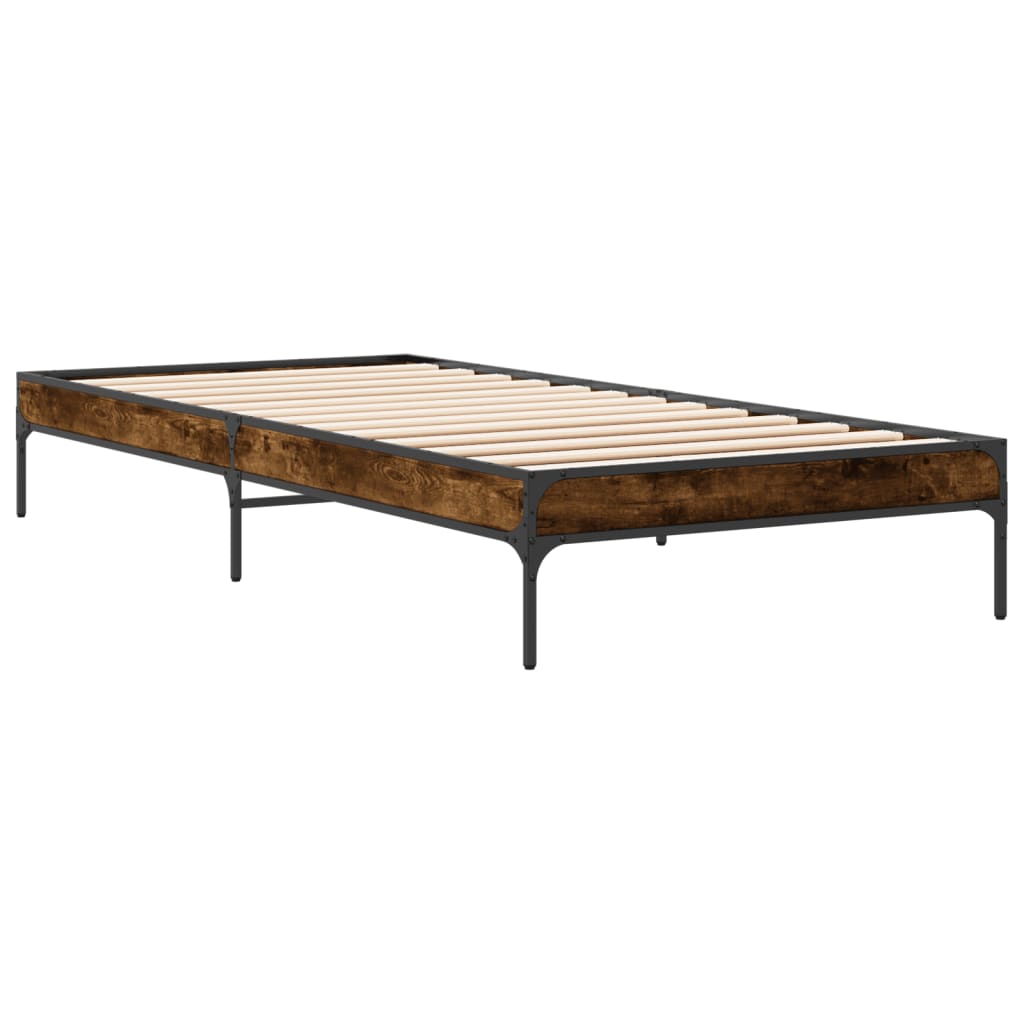 Cadre de lit sans matelas chêne fumé 90x200 cm - XIOS