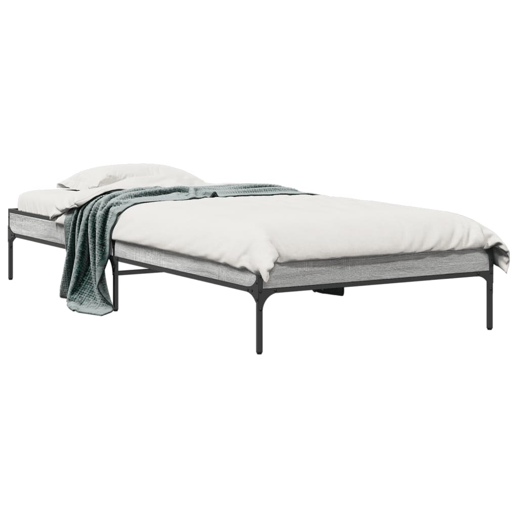 Cadre de lit sans matelas sonoma gris 90x200 cm - XIOS