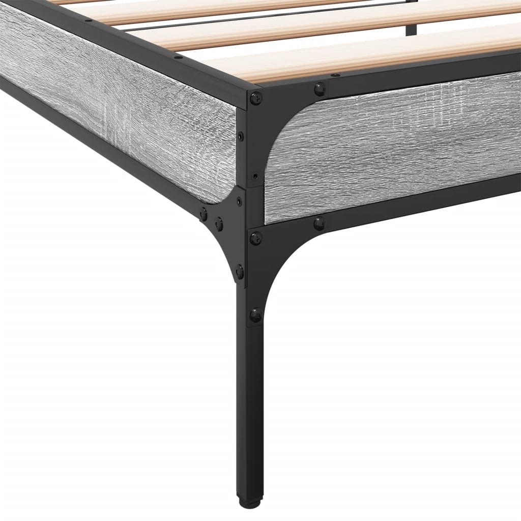 Cadre de lit sans matelas sonoma gris 90x200 cm - XIOS