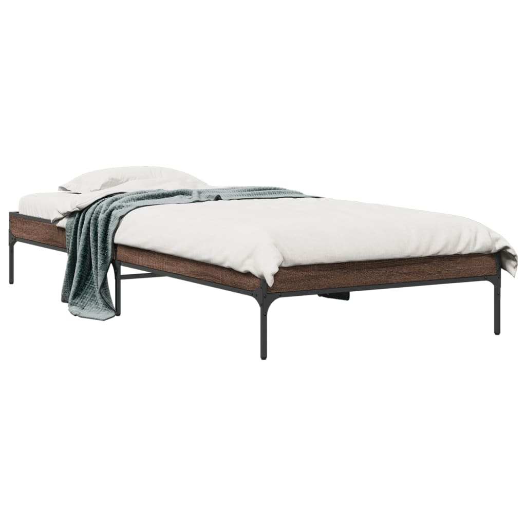 Cadre de lit sans matelas chêne marron 90x200 cm - XIOS