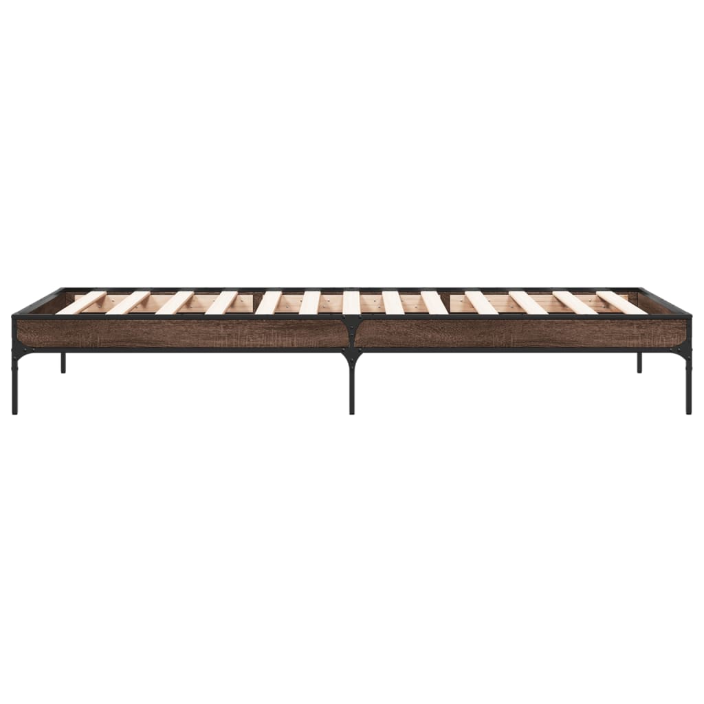 Cadre de lit sans matelas chêne marron 90x200 cm - XIOS