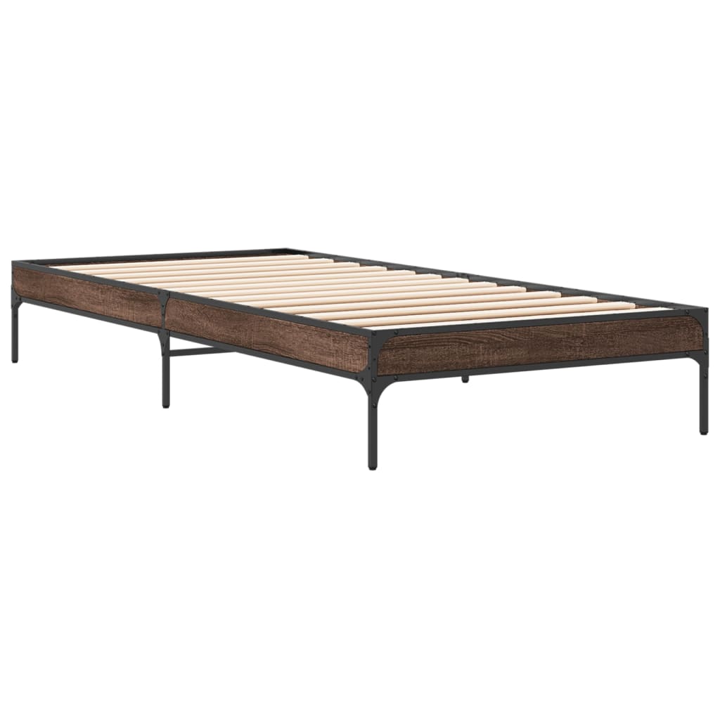 Cadre de lit sans matelas chêne marron 90x200 cm - XIOS
