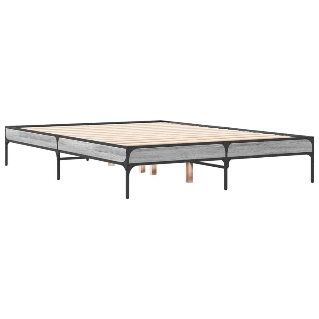 Cadre de lit sans matelas sonoma gris 140x190 cm - XIOS