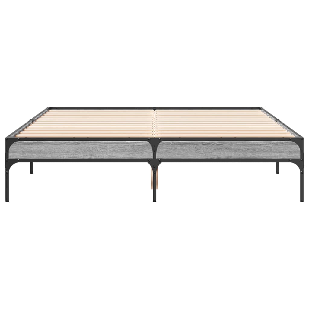 Cadre de lit sans matelas sonoma gris 135x190 cm - XIOS